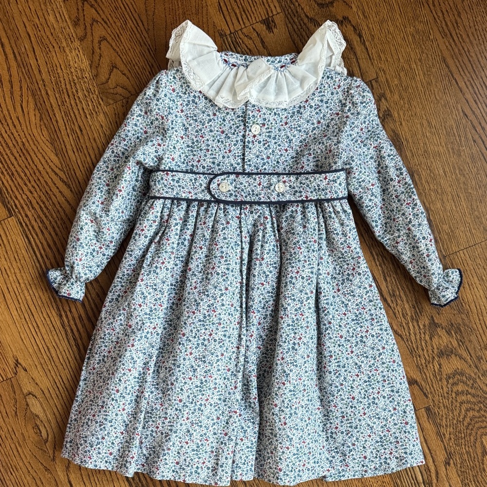 Pepa London Liberty Dress with Smocked Ruffled Collar 2 year - Picture 3 of 3